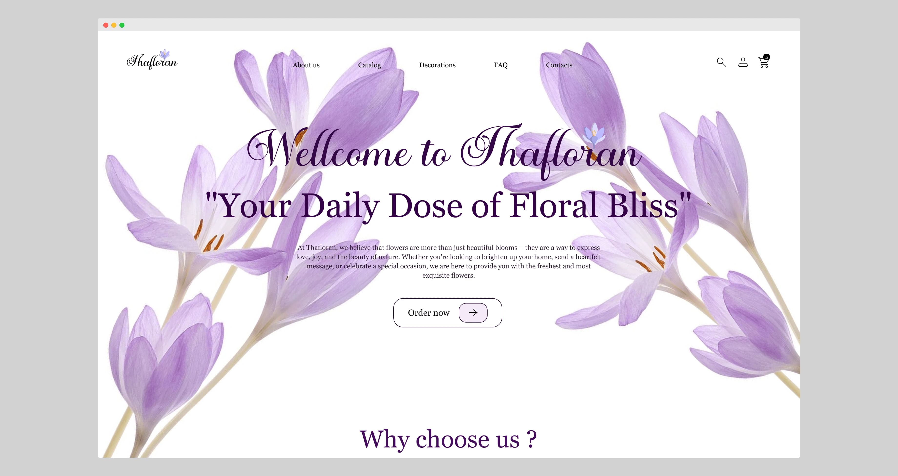 E-commerce website for Thafloran